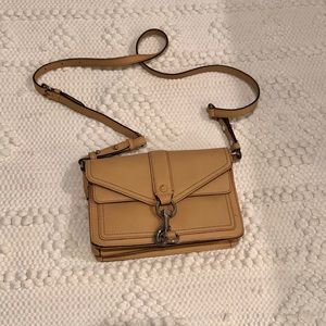 Rebecca Minkoff biscuit colored crossbody purse